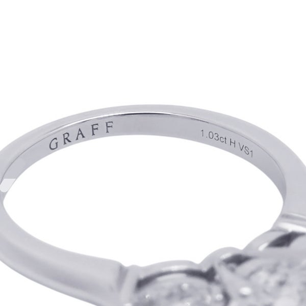 グラフ リング プロミス ラウンド ダイヤモンド エンゲージメント ダイヤ 中石1.03ct Pt950プラチナ サイズ約9号 GRAFF 指輪