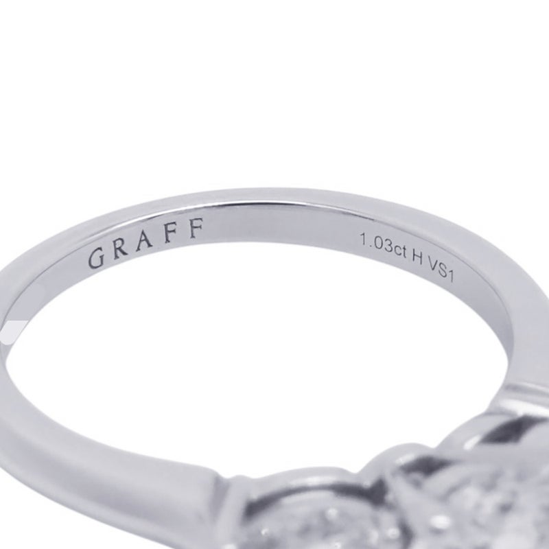グラフ リング プロミス ラウンド ダイヤモンド エンゲージメント ダイヤ 中石1.03ct Pt950プラチナ サイズ約9号 GRAFF 指輪