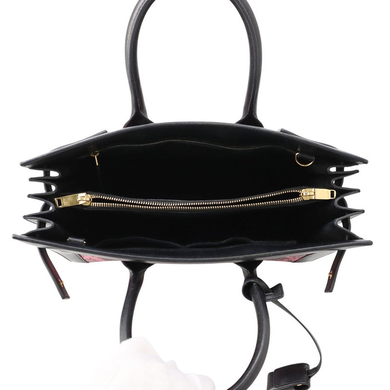 サンローランパリ ハンドバッグ サックドジュール パイソン 355153 SAINT LAURENT PARIS 黒