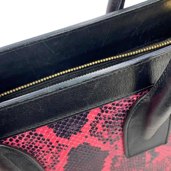 サンローランパリ ハンドバッグ サックドジュール パイソン 355153 SAINT LAURENT PARIS 黒