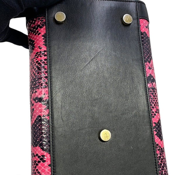 サンローランパリ ハンドバッグ サックドジュール パイソン 355153 SAINT LAURENT PARIS 黒