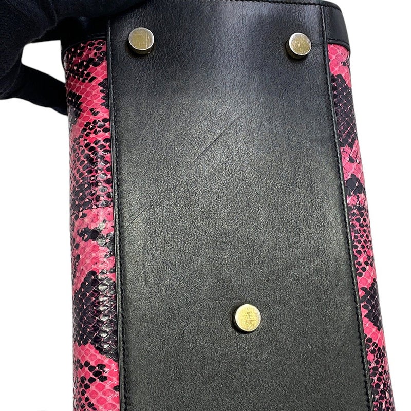 サンローランパリ ハンドバッグ サックドジュール パイソン 355153 SAINT LAURENT PARIS 黒