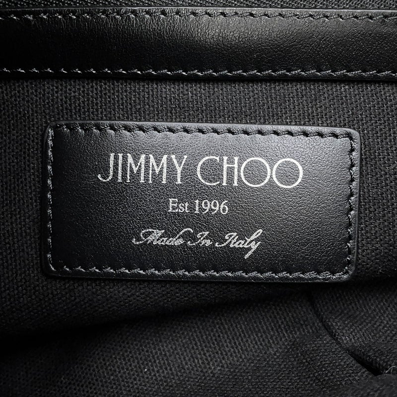 ジミーチュウ クラッチバッグ デレク スタースタッズ セカンドバッグ デニムスエード JIMMY CHOO 黒