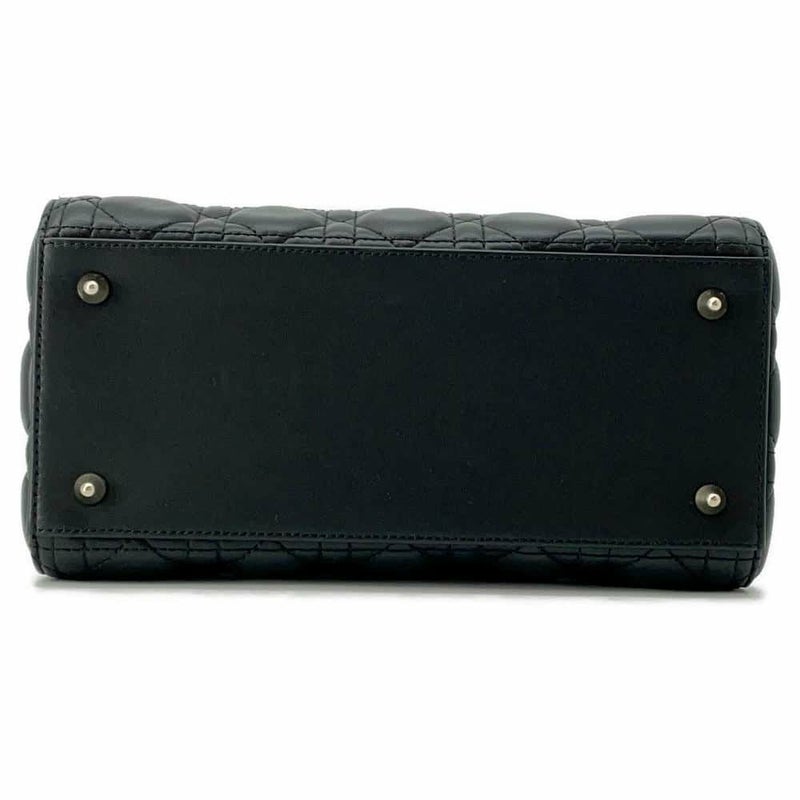 ディオール ハンドバッグ レディディオール カナージュ ミディアム ラムスキン M0565ONGE 2wayショルダー 黒