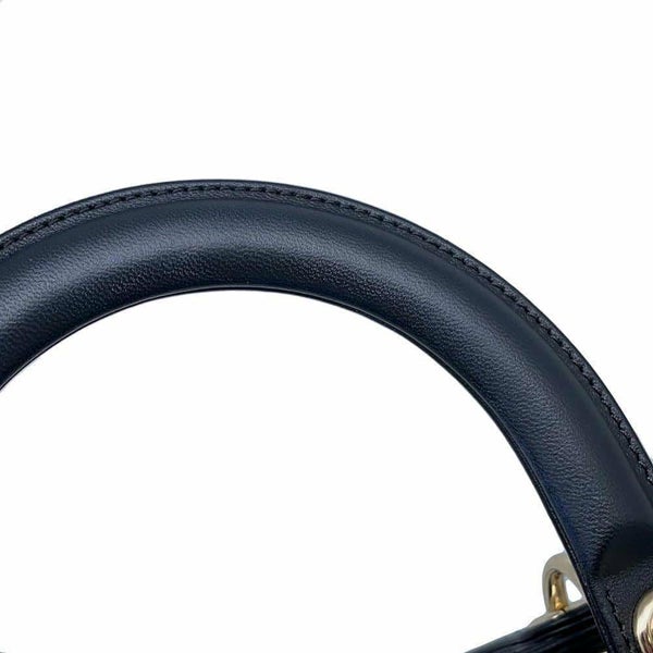 ディオール ハンドバッグ レディディオール カナージュ ミディアム ラムスキン M0565ONGE 2wayショルダー 黒