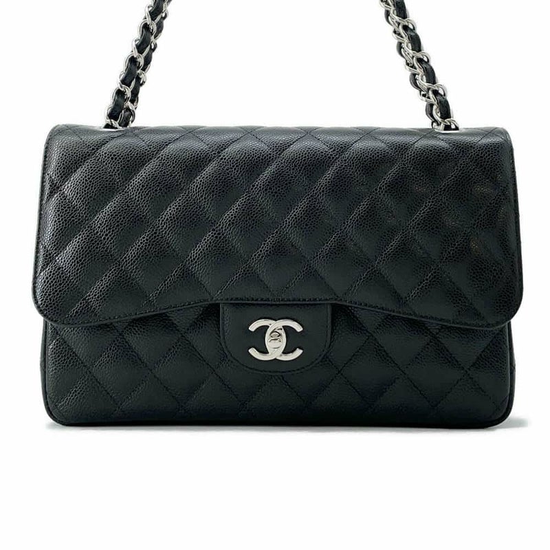 シャネル チェーンショルダーバッグ マトラッセ30 ココマーク キャビアスキン A58600 CHANEL バッグ 黒