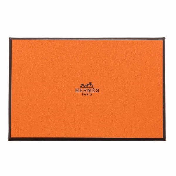 エルメス コインケース カルヴィ デュオ ネイビーブルー/シルバー金具 シェブルミゾル W刻印 シェーブル