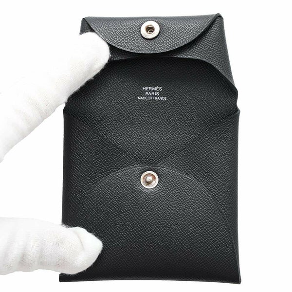 エルメス コインケース バスティア ブラック ヴォーマダム B刻印 HERMES 財布 黒