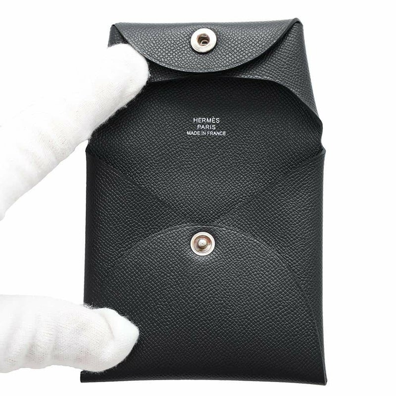 エルメス コインケース バスティア ブラック ヴォーマダム B刻印 HERMES 財布 黒