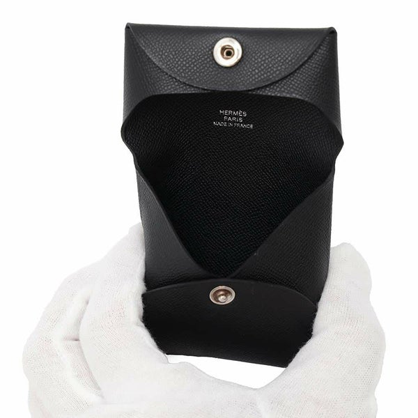 エルメス コインケース バスティア ブラック ヴォーマダム B刻印 HERMES 財布 黒