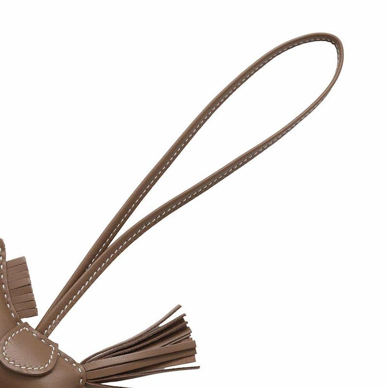 エルメス バッグチャーム ロデオ PM エトゥープ ラムスキン W刻印 HERMES チャーム