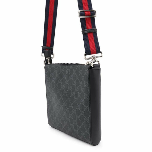 グッチ ショルダーバッグ GGスプリーム スモール メッセンジャーバッグ 523599 GUCCI ウェブ 黒