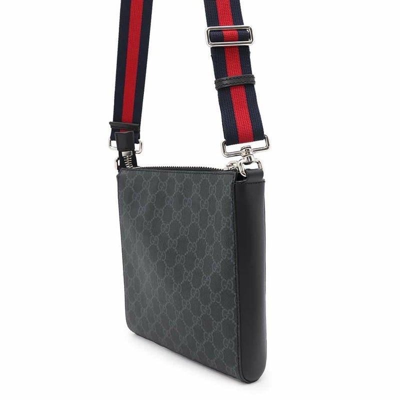 グッチ ショルダーバッグ GGスプリーム スモール メッセンジャーバッグ 523599 GUCCI ウェブ 黒