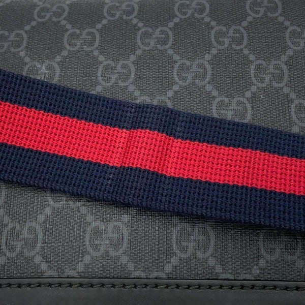 グッチ ショルダーバッグ GGスプリーム スモール メッセンジャーバッグ 523599 GUCCI ウェブ 黒