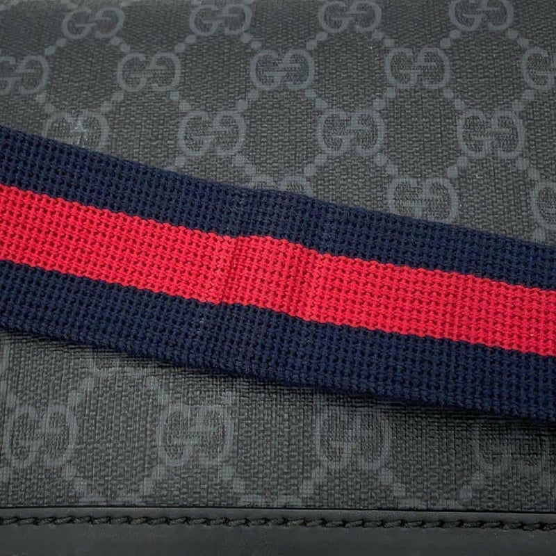 グッチ ショルダーバッグ GGスプリーム スモール メッセンジャーバッグ 523599 GUCCI ウェブ 黒