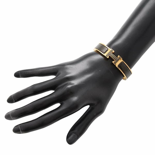 エルメス ブレスレット クリックH クリッククラックPM グリッター ノワール・ドレ/ゴールド金具 HERMES アクセサリー