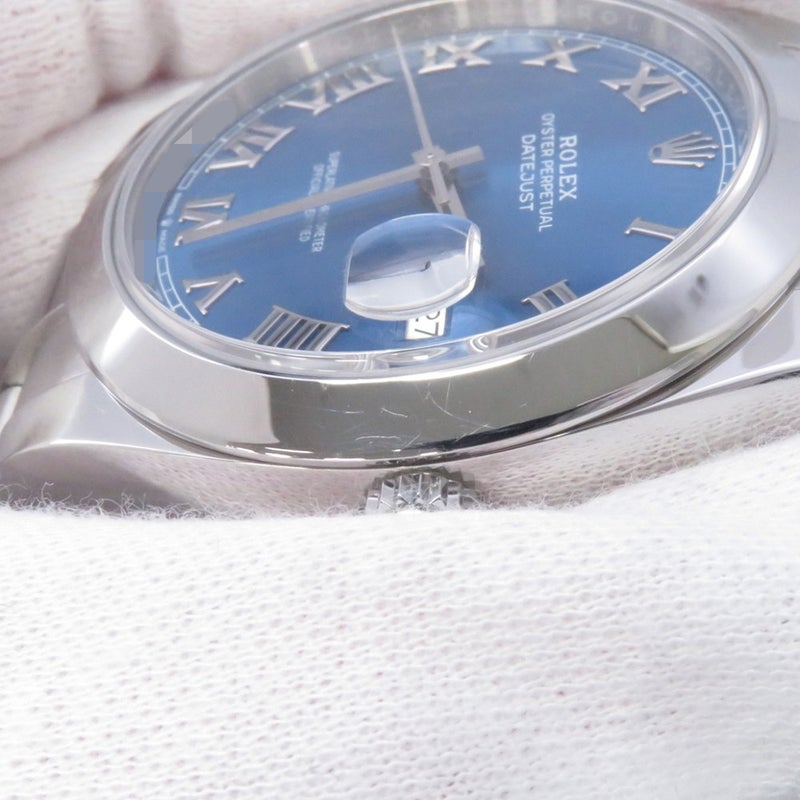 ロレックス デイトジャスト41 ランダムシリアル ルーレット 126300 ROLEX 腕時計 アズーロブルー文字盤