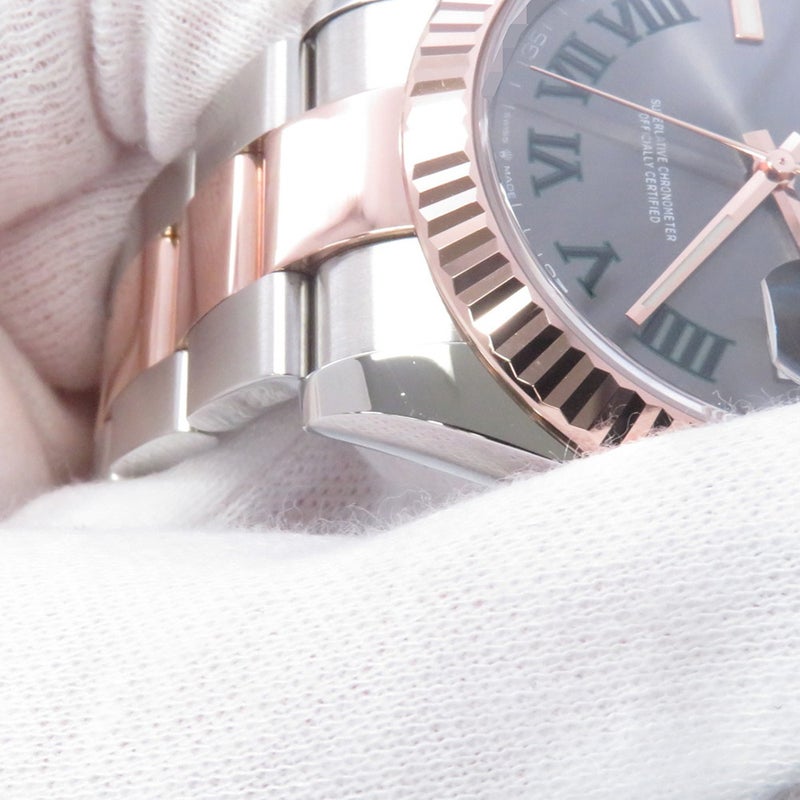 ロレックス デイトジャスト41 SS/K18PG ランダムシリアル 126331 ROLEX 腕時計 スレート文字盤