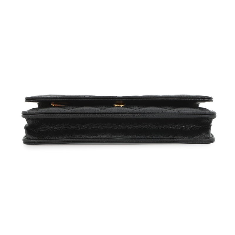 シャネル チェーンウォレット クラシック マトラッセ ココマーク キャビアスキン AP0250 CHANEL 財布 黒