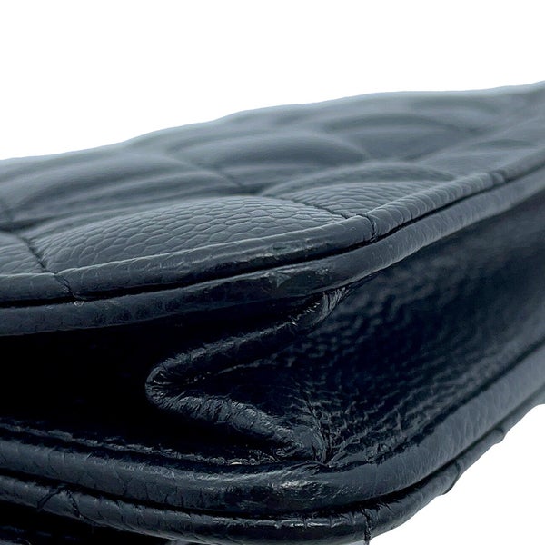 シャネル チェーンウォレット クラシック マトラッセ ココマーク キャビアスキン AP0250 CHANEL 財布 黒