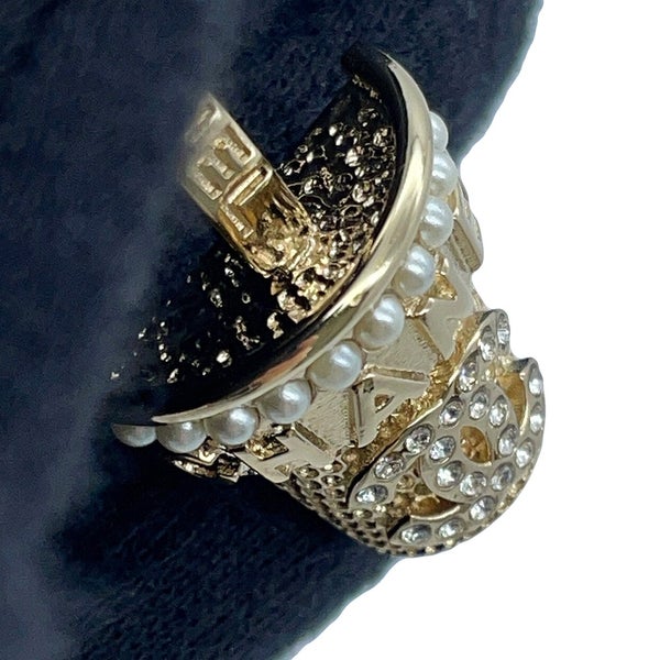 シャネル ブローチ フラワーモチーフ ココマーク フェイクパール ラインストーン B23S ABA573 CHANEL アクセサリー