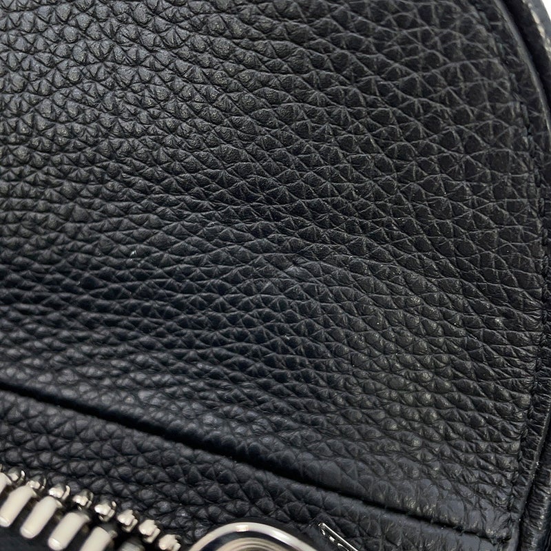 クリスチャン・ディオール ボディバッグ サドル レザー Christian Dior ウエストバッグ 黒