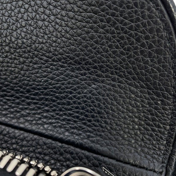 クリスチャン・ディオール ボディバッグ サドル レザー Christian Dior ウエストバッグ 黒