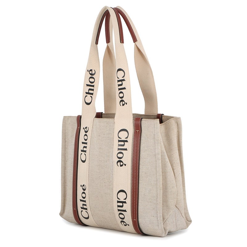 クロエ トートバッグ ウッディ WOODY キャンバス カーフレザー CHC22AS383I2690U Chloe