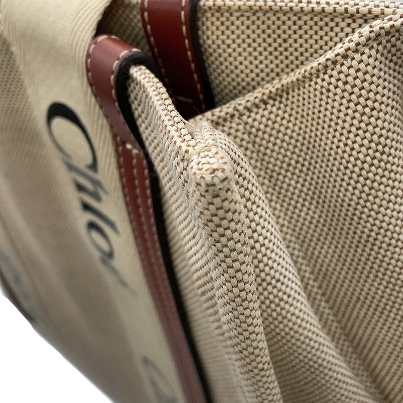 クロエ トートバッグ ウッディ WOODY キャンバス カーフレザー CHC22AS383I2690U Chloe