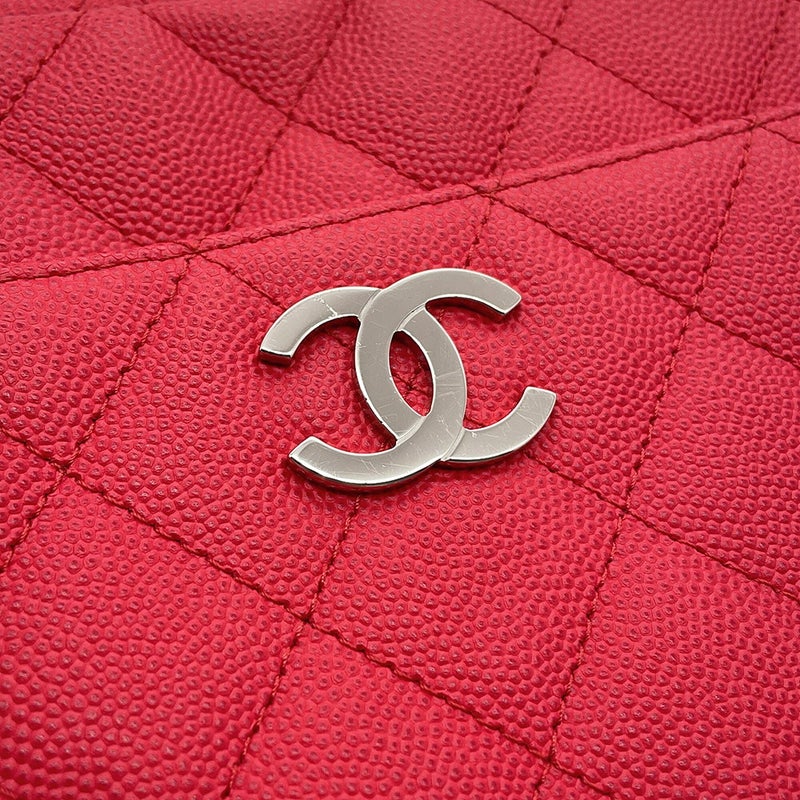 シャネル チェーンショルダーバッグ ココマーク マトラッセ キャビアスキン A91731 CHANEL