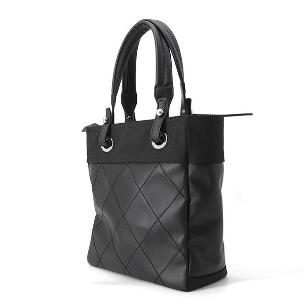 シャネル トートバッグ パリビアリッツ トートPM マトラッセ ココマーク スモール レザー/キャンバス A34208 CHANEL バッグ 黒