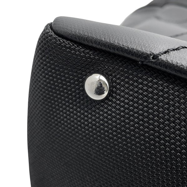 シャネル トートバッグ パリビアリッツ トートPM マトラッセ ココマーク スモール レザー/キャンバス A34208 CHANEL バッグ 黒