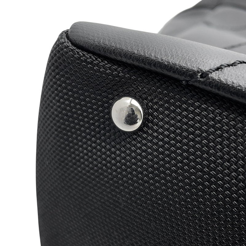 シャネル トートバッグ パリビアリッツ トートPM マトラッセ ココマーク スモール レザー/キャンバス A34208 CHANEL バッグ 黒