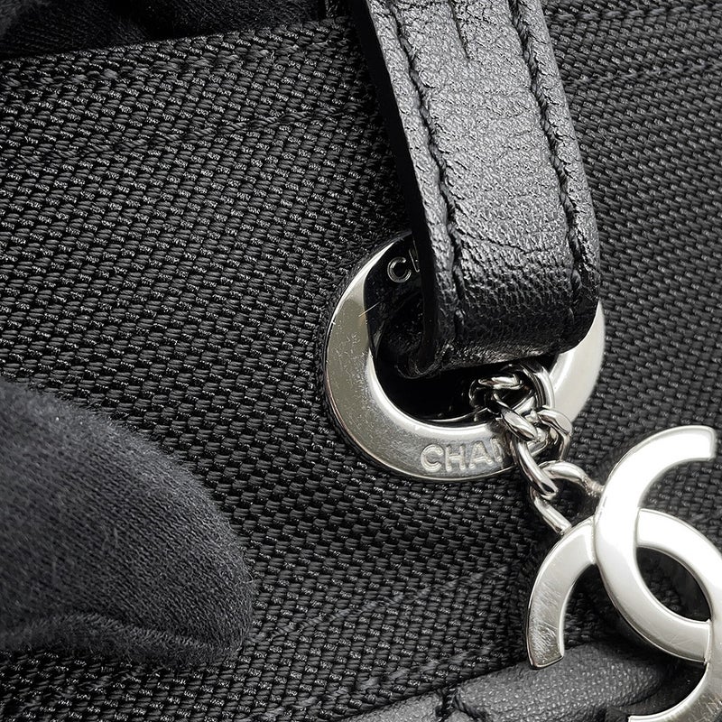 シャネル トートバッグ パリビアリッツ トートPM マトラッセ ココマーク スモール レザー/キャンバス A34208 CHANEL バッグ 黒