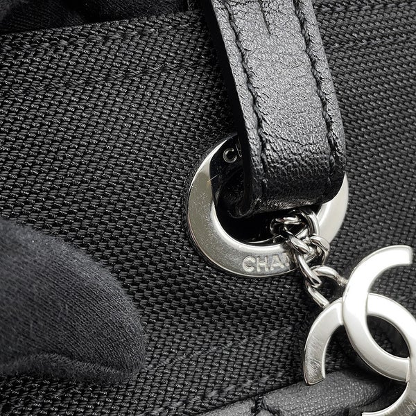 シャネル トートバッグ パリビアリッツ トートPM マトラッセ ココマーク スモール レザー/キャンバス A34208 CHANEL バッグ 黒