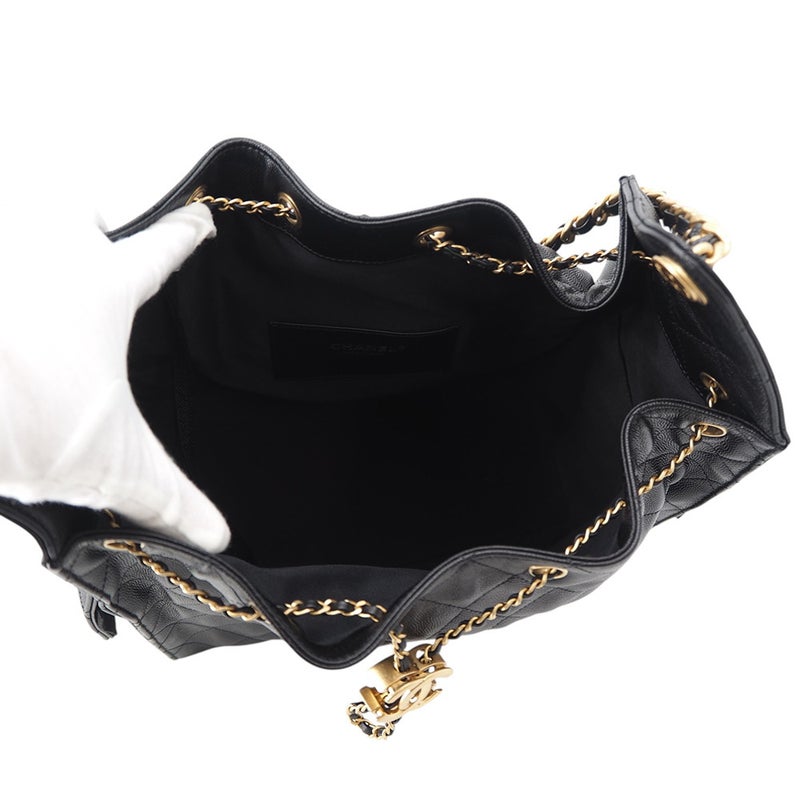 シャネル チェーンショルダーバッグ CHANEL25 ミディアム ココマーク マトラッセ キャビアスキン AS5293 CHANEL 黒