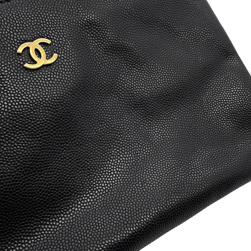 シャネル チェーンショルダーバッグ CHANEL25 ミディアム ココマーク マトラッセ キャビアスキン AS5293 CHANEL 黒