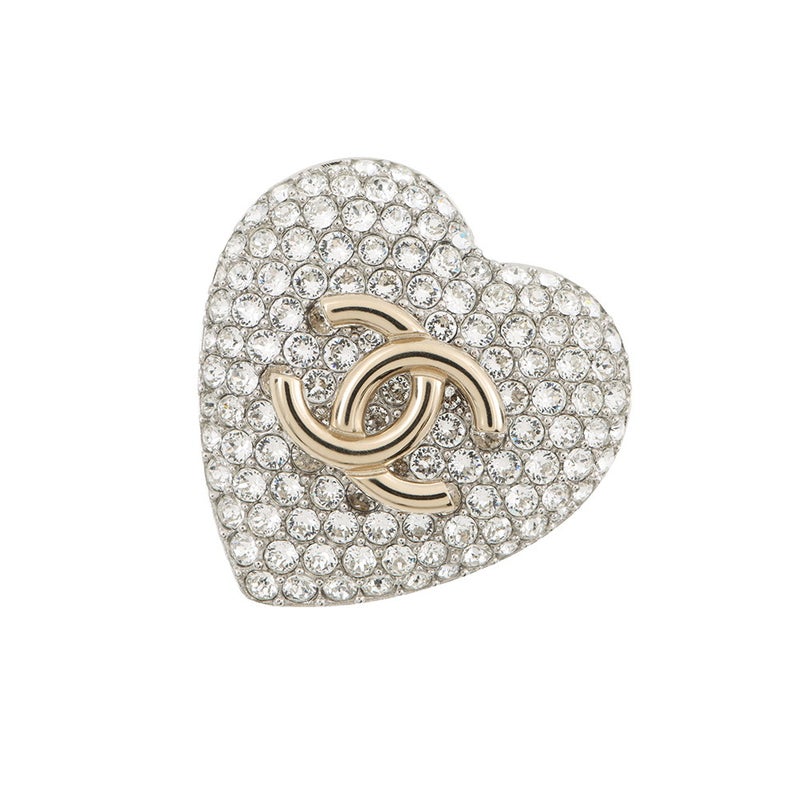 シャネル ブローチ ココマーク ハート ラインストーン B20S AB3644 CHANEL アクセサリー