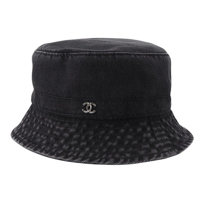 シャネル バケットハット ココマーク デニム コットン サイズM AAB065 CHANEL