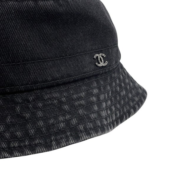 シャネル バケットハット ココマーク デニム コットン サイズM AAB065 CHANEL