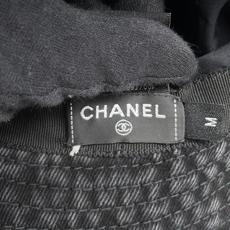 シャネル バケットハット ココマーク デニム コットン サイズM AAB065 CHANEL
