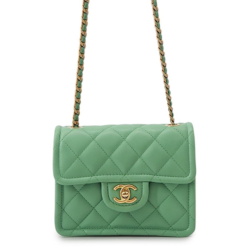 シャネル チェーンショルダーバッグ マトラッセ ココマーク キャビアスキン AS2356 CHANEL