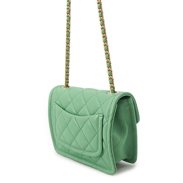 シャネル チェーンショルダーバッグ マトラッセ ココマーク キャビアスキン AS2356 CHANEL