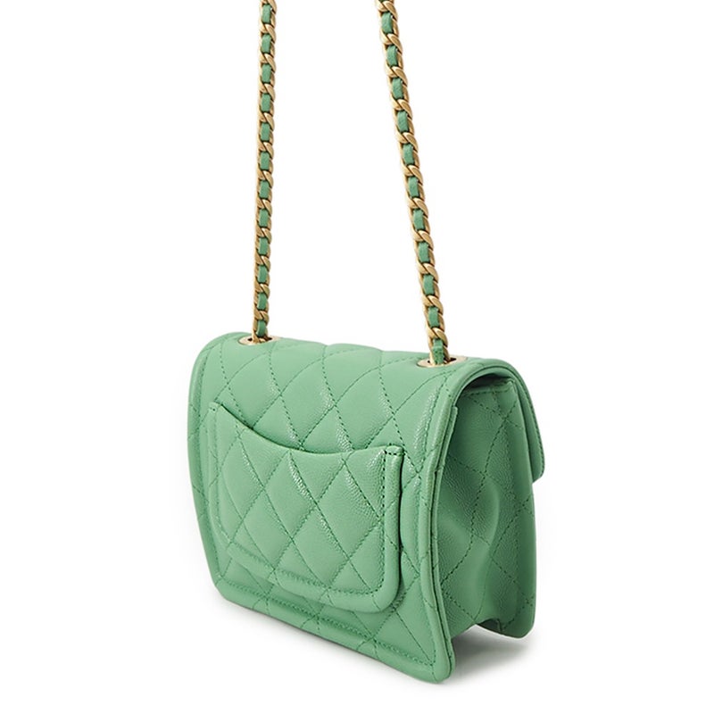 シャネル チェーンショルダーバッグ マトラッセ ココマーク キャビアスキン AS2356 CHANEL