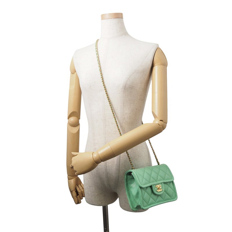 シャネル チェーンショルダーバッグ マトラッセ ココマーク キャビアスキン AS2356 CHANEL