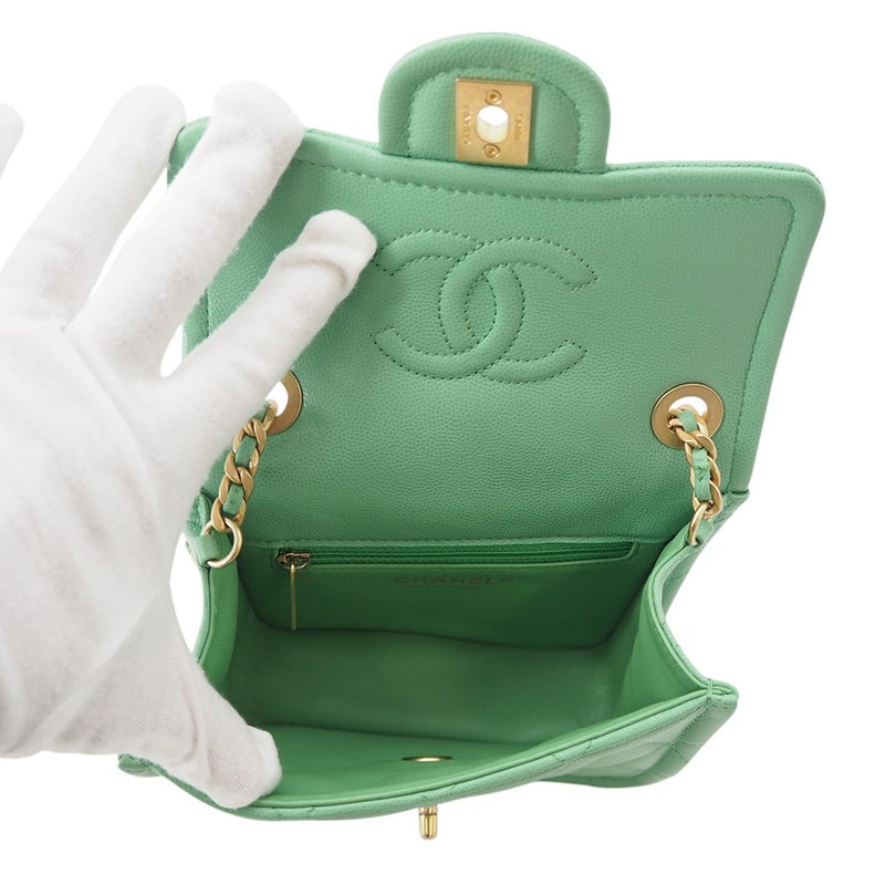 シャネル チェーンショルダーバッグ マトラッセ ココマーク キャビアスキン AS2356 CHANEL