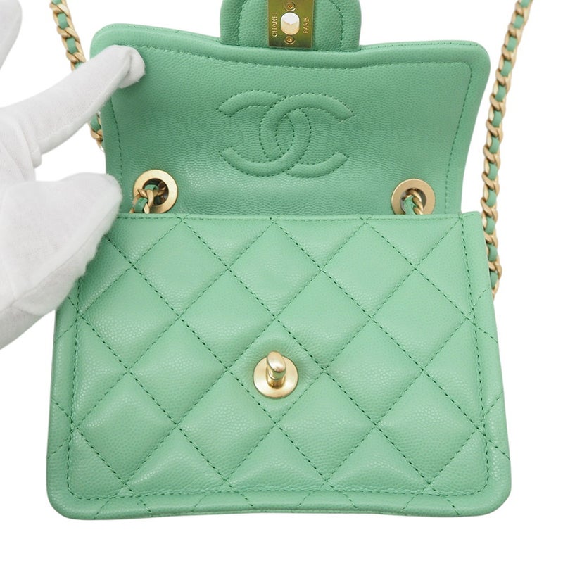 シャネル チェーンショルダーバッグ マトラッセ ココマーク キャビアスキン AS2356 CHANEL