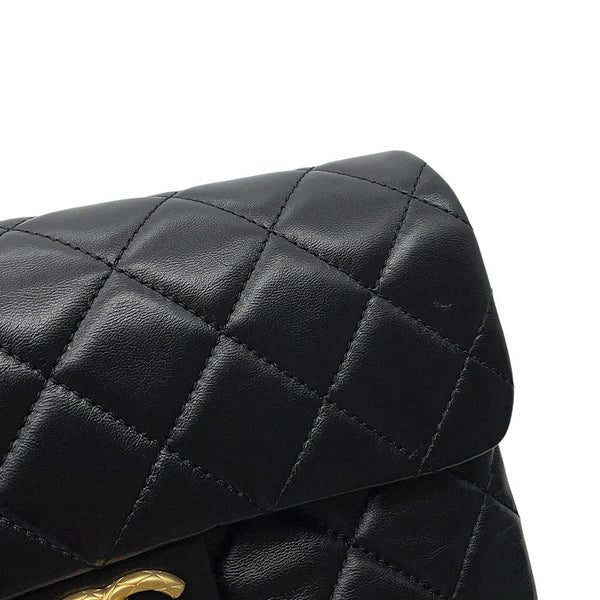 シャネル チェーンショルダーバッグ マトラッセ ココマーク レザー AS5863 CHANEL 黒