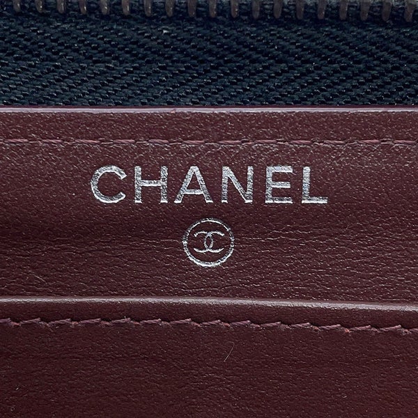 シャネル 長財布 クラシック ロング ジップ ウォレット ココマーク マトラッセ キャビアスキン AP0242 CHANEL 黒