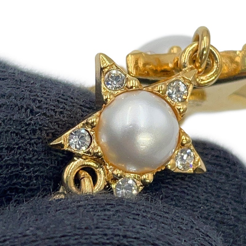 シャネル ピアス ココマーク スターモチーフ ロングピアス フェイクパール ラインストーン F24C CHANEL アクセサリー